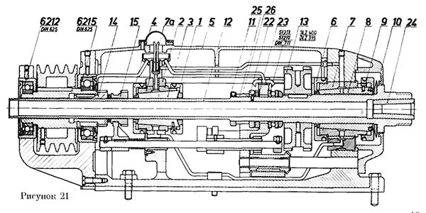 Шпиндельная бабка токарного верстата DLZ-315